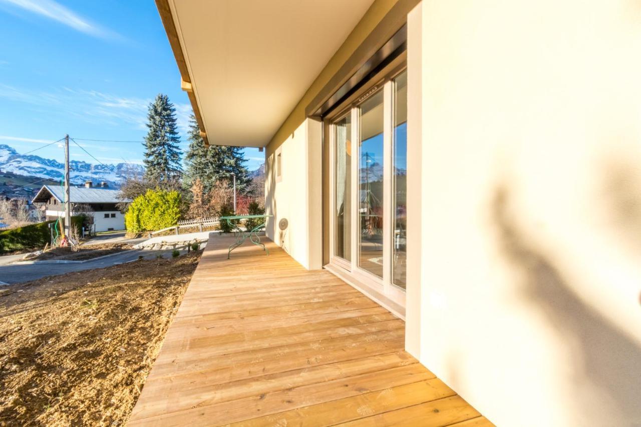 Ferienwohnung 2 Pieces Vue Domaine Skiable Proche Arret Navette - Chalet Perrette Saint-Gervais-les-Bains Exterior foto
